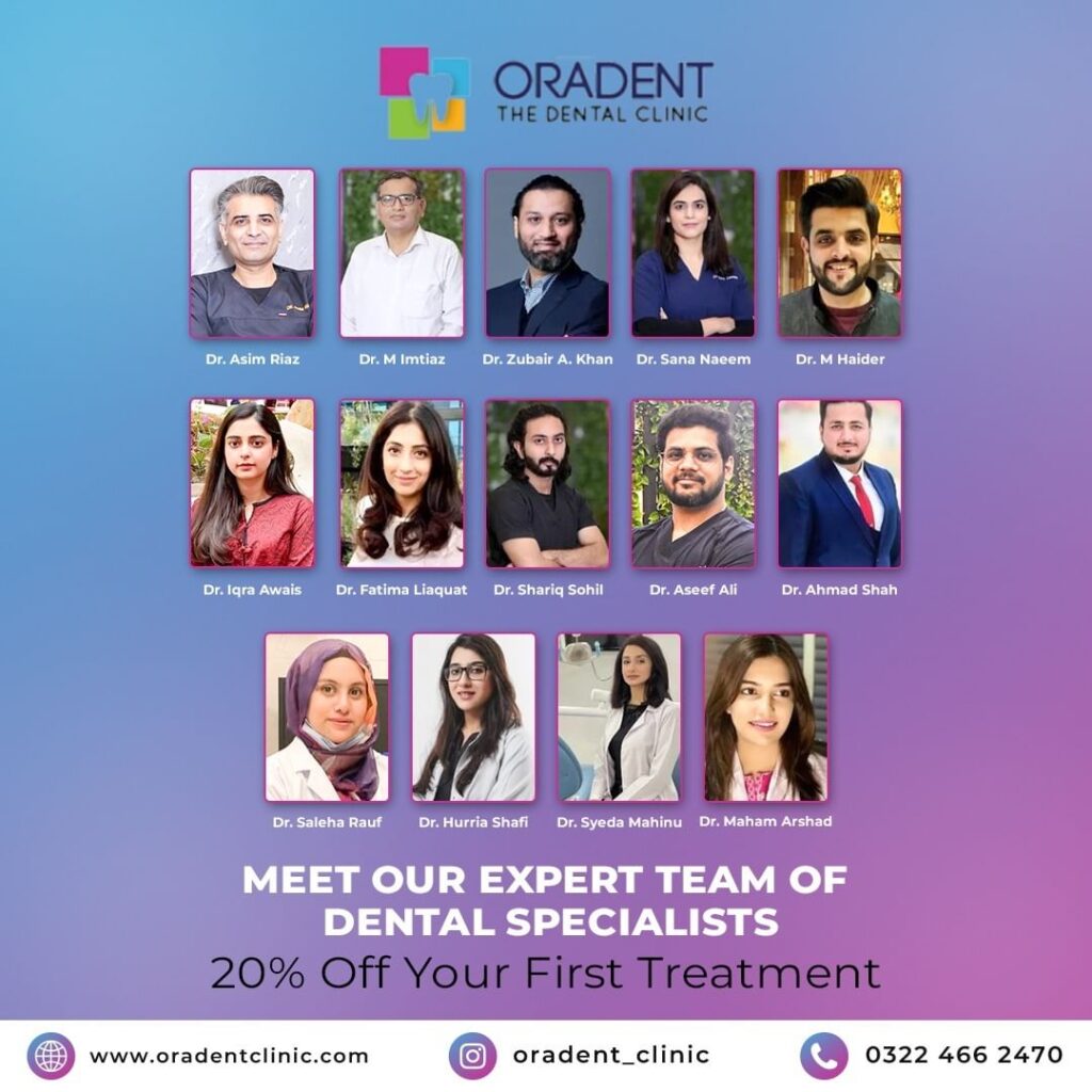 Best dentist in Lahore - Oradent Team